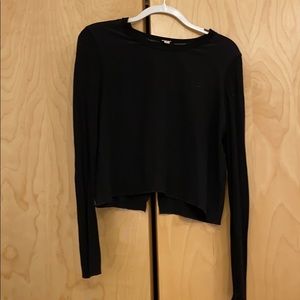 Wilfred long sleeve black top